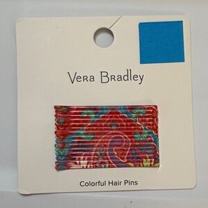 Vera Bradley Red and Blue Patterned Hair Pins